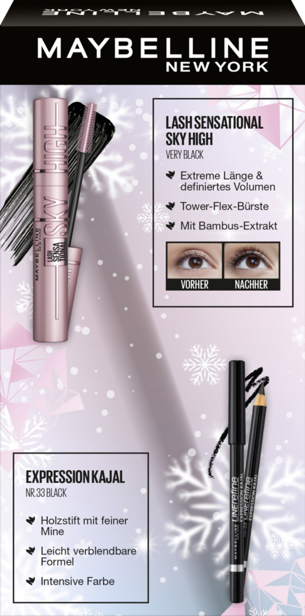 Bild 2 von Maybelline New York Mascara-Set: Lash Sensational Sky High Cosmic Mascara & Expression Kajal Eyeliner