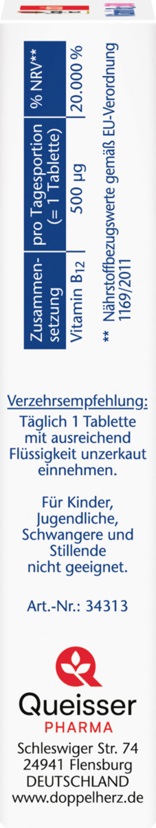 Bild 3 von Doppelherz aktiv Vitamin B12 500 Mini-Tabletten