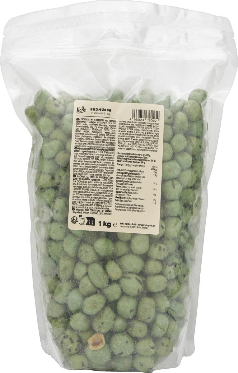 Bild 1 von KoRo Erdnüsse in Wasabi