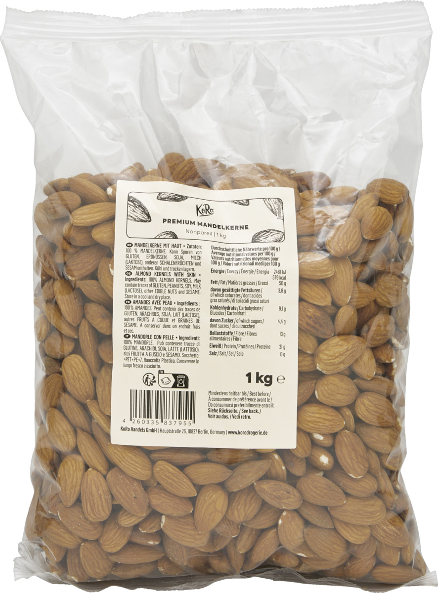 Bild 1 von KoRo Premium Mandelkerne