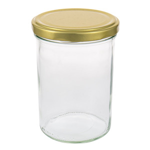 Sturzglas 440ml mit Deckel Goldoptik