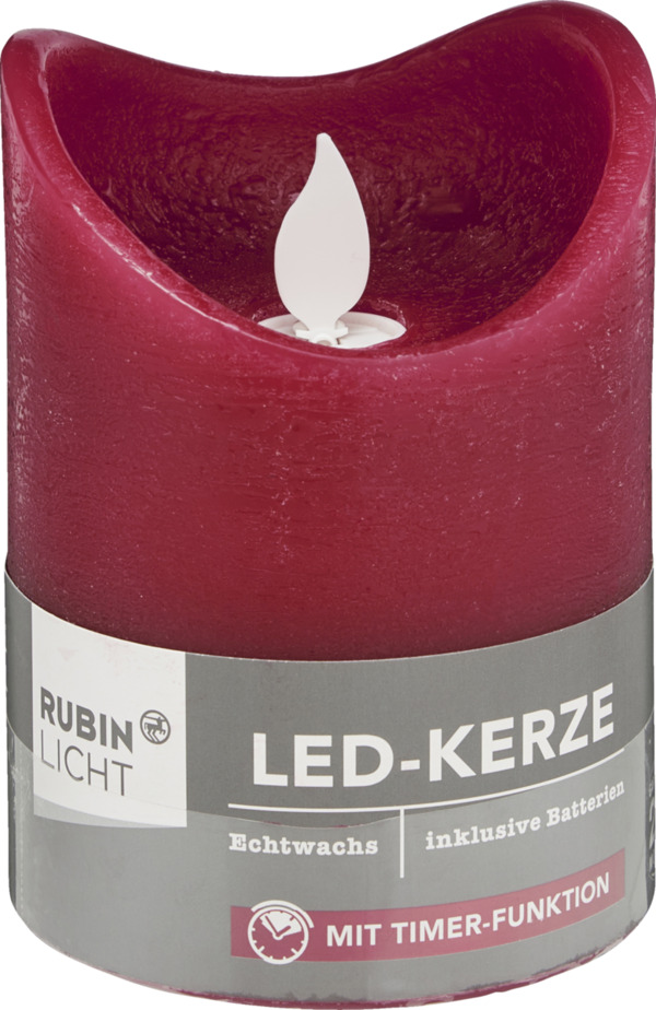 Bild 1 von RUBIN LICHT LED-Kerze 10 cm rot