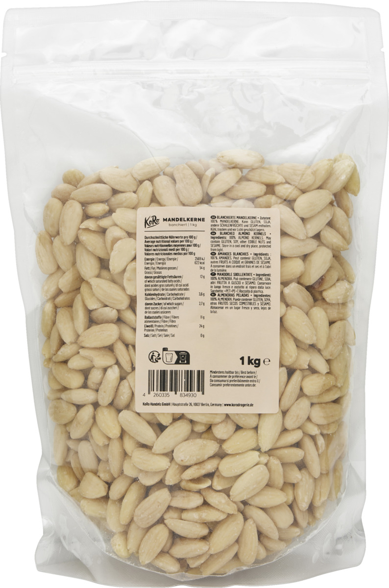 Bild 1 von KoRo Blanchierte Mandelkerne