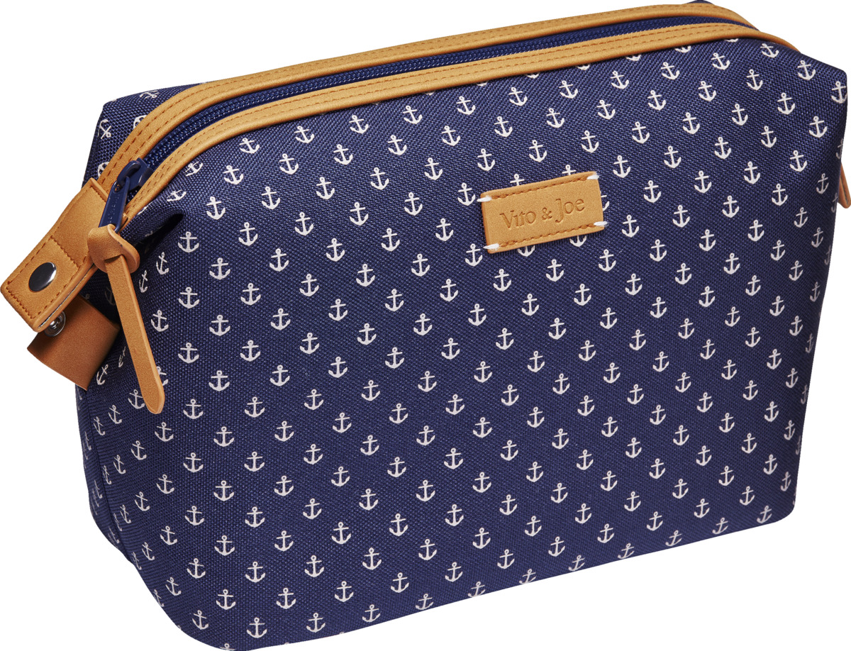 Bild 1 von Vito & Joe Damenkulturtasche blau/cognac