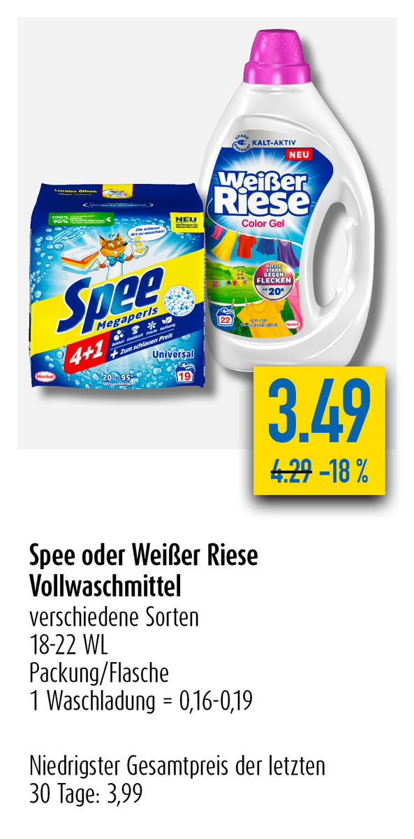 Bild 1 von Spee oder Weißer Riese Waschmittel