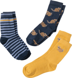 ALANA Kinder Socken, Gr. 31/32, mit Bio-Baumwolle, blau, gelb