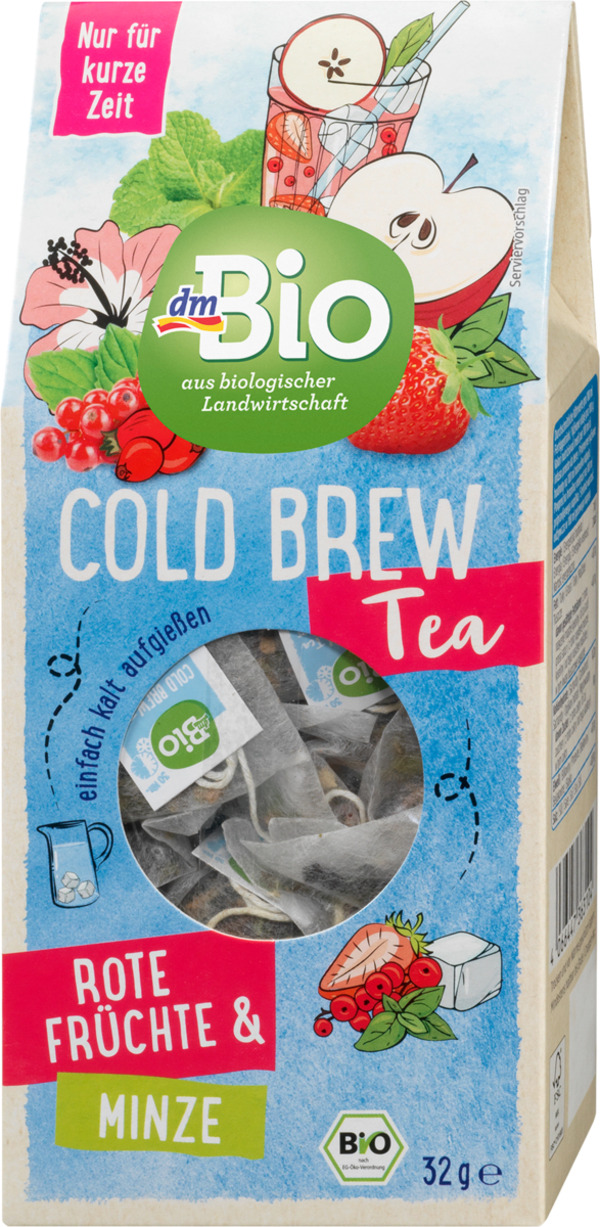 Bild 1 von dmBio Cold Brew Tea, Rote Früchte (16 Beutel)