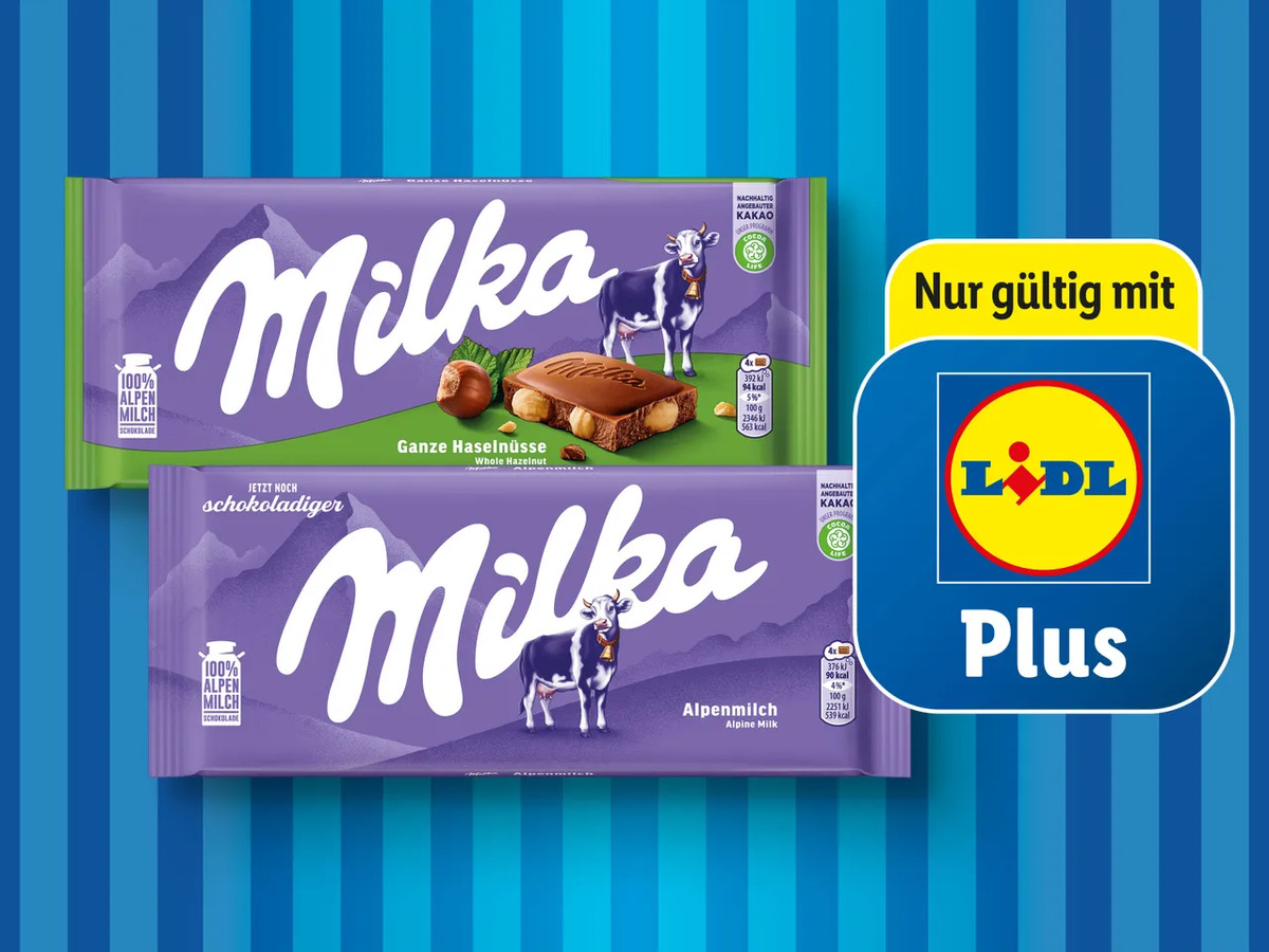 Bild 1 von Milka Tafelschokolade, 
         100/92/90/87/85 g