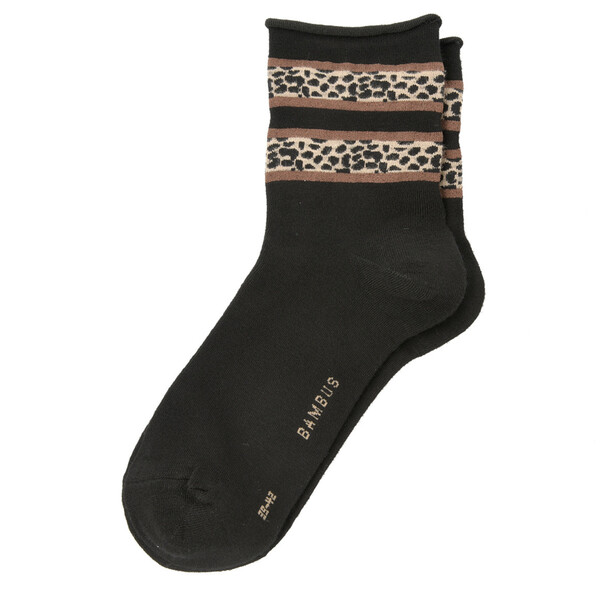 Bild 1 von 1 Paar Damen Socken mit Leoparden-Muster