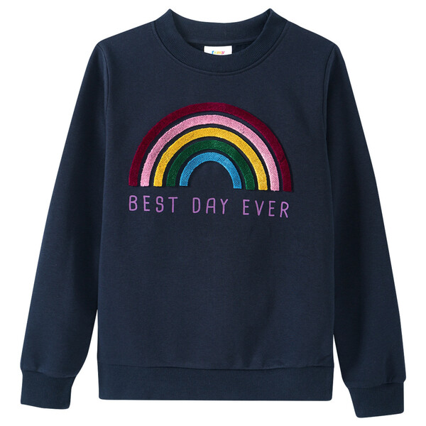 Bild 1 von Mädchen Sweatshirt mit Regenbogen-Applikation