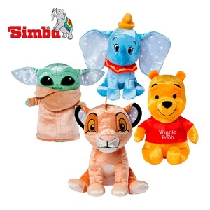 PLÜSCHSERIE DISNEY  Simba, Winnie Pooh, Dumbo oder Grogu, Höhe 25 cm, je