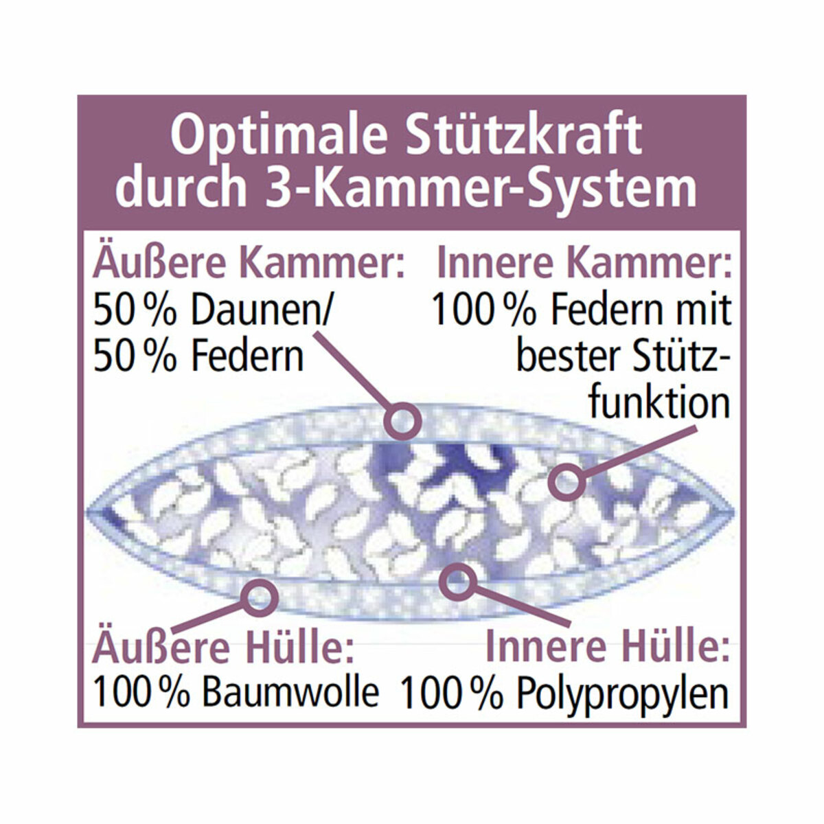 Bild 2 von Ortho-Vital Luxus 3-Kammer-Kopfkissen