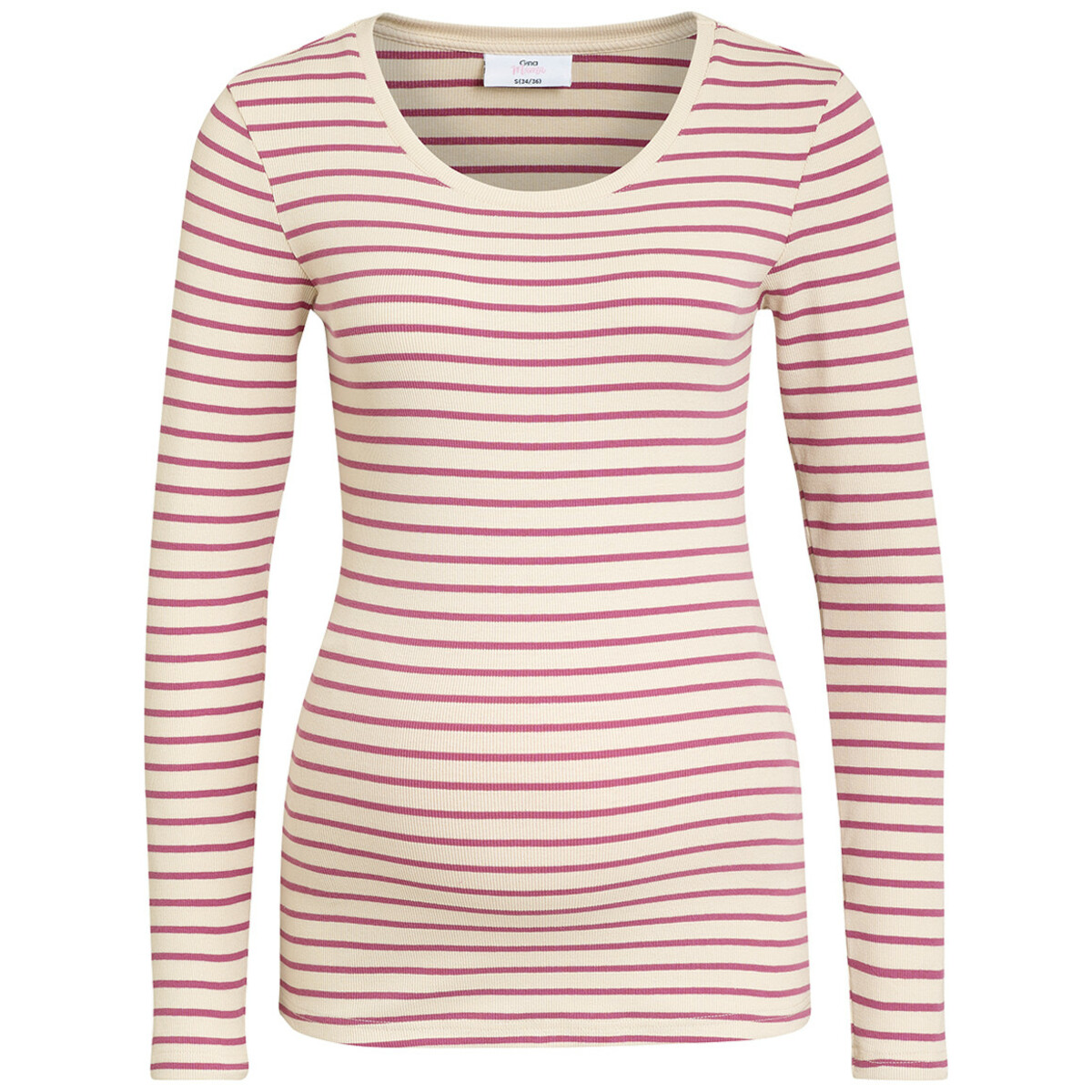 Bild 1 von Damen Umstands-Langarmshirt in Ripp-Qualität