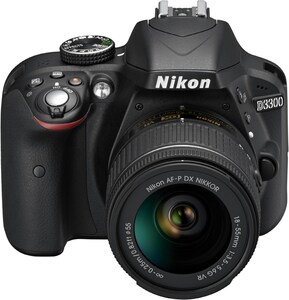 Nikon D3300 Kit (AF-P 18-55 VR) Digitale Spiegelreflexkamera schwarz