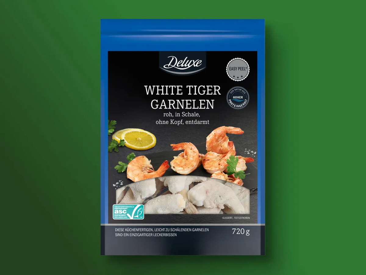 Bild 1 von Deluxe ASC White Tiger Garnelen, 
         800 g; Abtropfgewicht: 720 g