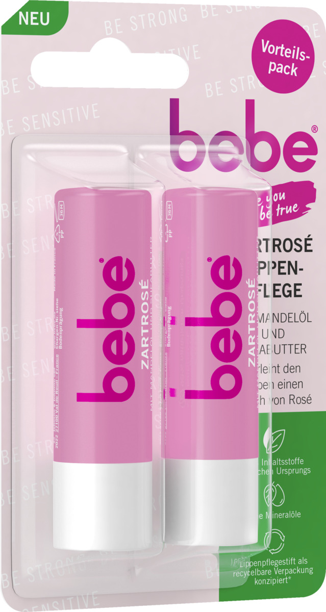 Bild 1 von bebe Lippenpflege Zartrosé, Vorteilspack