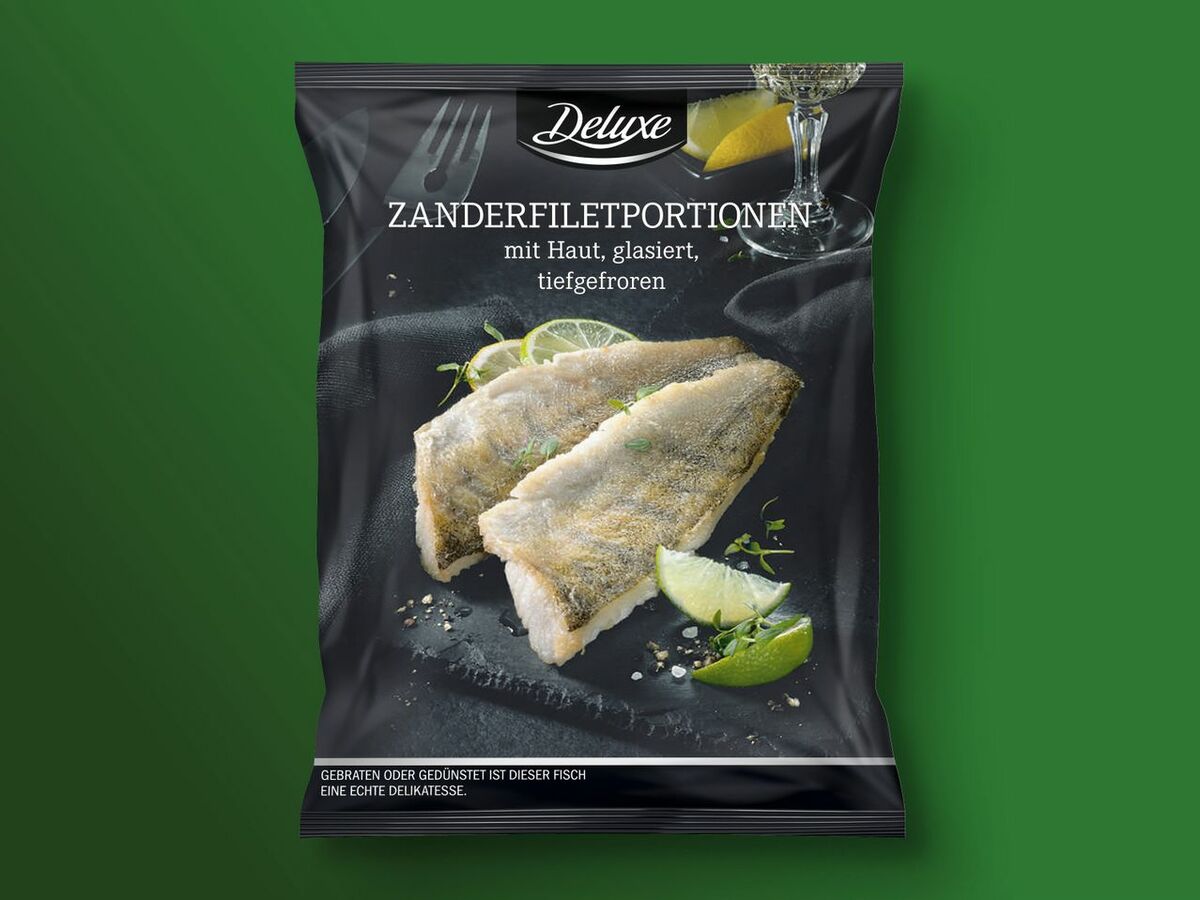 Bild 1 von Deluxe Zanderfiletportionen, 
         500 g; Abtropfgewicht: 450 g