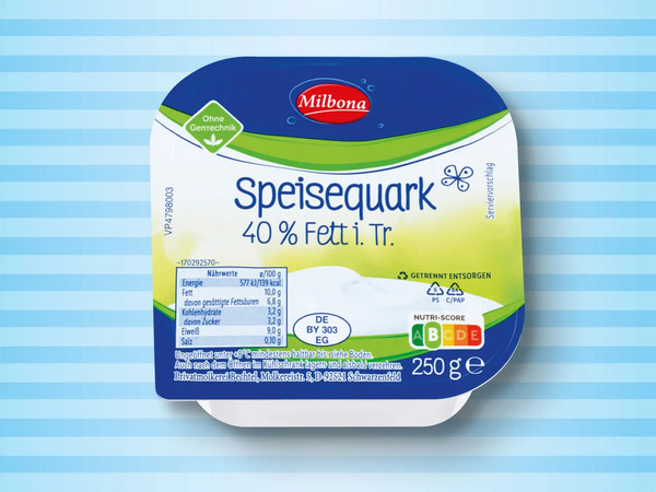 Bild 1 von Milbona Speisequark, 
         250 g