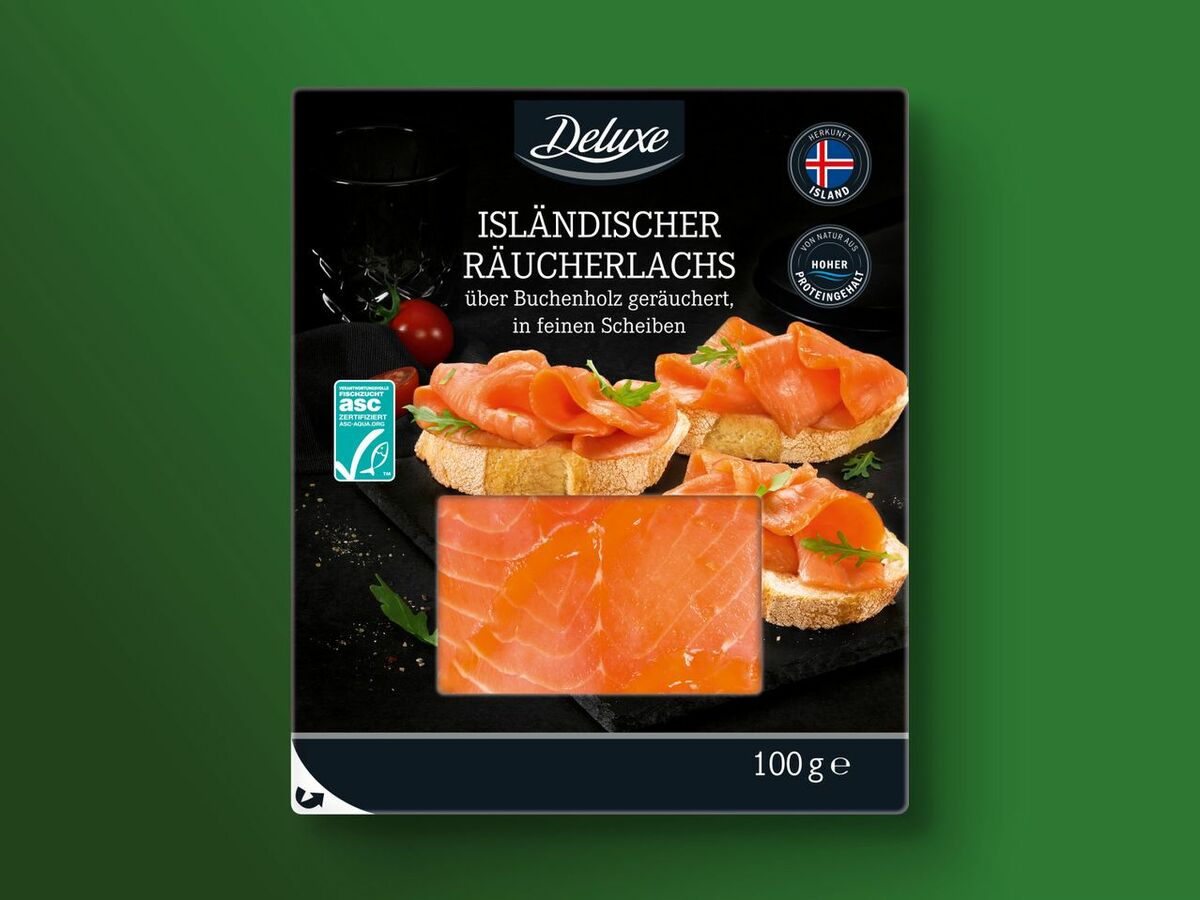 Bild 1 von Deluxe ASC Isländischer Räucherlachs, 
         100 g
