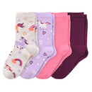 Bild 1 von 4 Paar Mädchen Socken mit Einhorn-Motiven