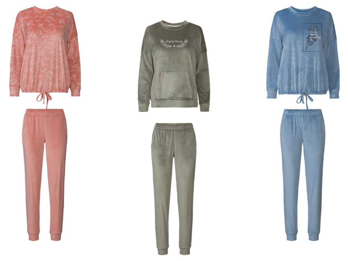 Bild 1 von esmara® Damen Nicki-Pyjama, kuschelig weich