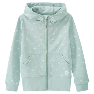 Mädchen Sweatjacke mit Pferde-Allover