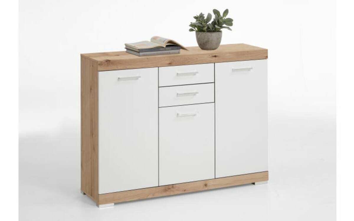 Bild 2 von Kommode Bristrol 3, Artisan Eiche-Nachbildung/weiß