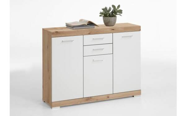 Bild 2 von Kommode Bristrol 3, Artisan Eiche-Nachbildung/weiß