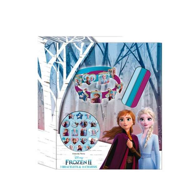 Bild 1 von Armbänder Frozen die Eiskönigin 3 Stück und 18 Anhänger Elsa Anna