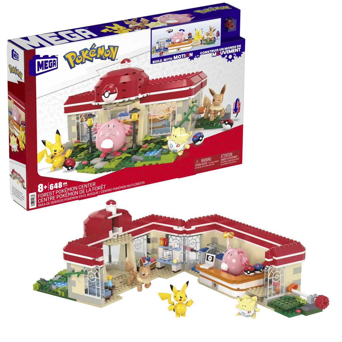 Bild 1 von MEGA Pokémon Waldspaß Pokémon Center Bauset Pikachu Chaneira Evoli Togepi