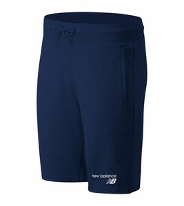 New Balance Classic Core Herren Fleece-Shorts Sport-Shorts Freizeit-Shorts Kurze Hose mit Baumwolle Sweat-Short MS11903-PGM Blau