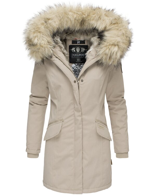 Bild 1 von NAVAHOO Damen stylischer Wintermantel Winterparka mit Kunstfell-Kapuze Cristal