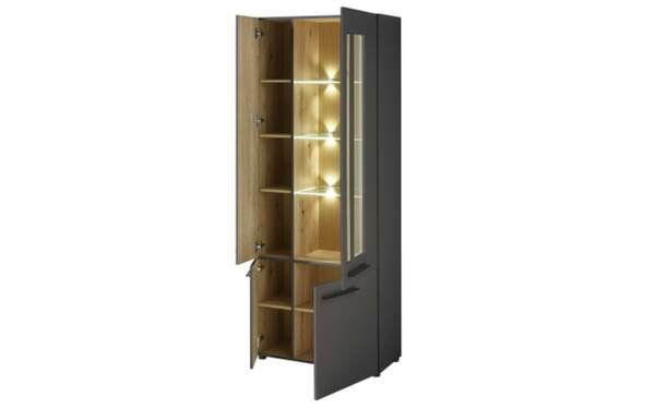 Bild 2 von Innostyle - Vitrine Loft-Two, graphit supermatt, inkl. LED-Beleuchtung