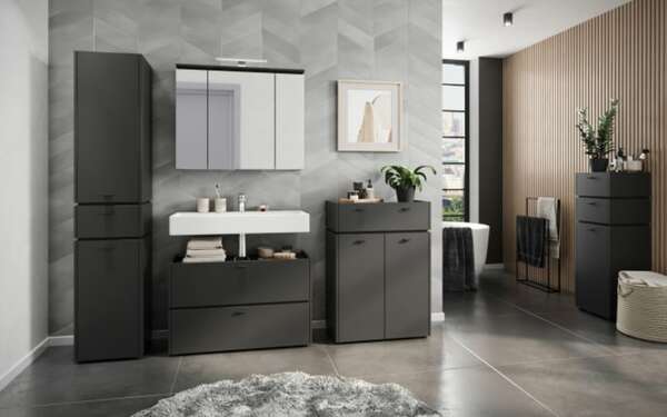 Bild 4 von Germania - Kommode Modesto, graphit, Absetzung schwarz, Breite 34 cm