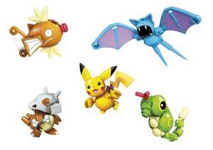 MEGA Pokémon POKÉ BALL PACK 5 verschiedene Pokemon Bauset Figur Kampf Bausteine