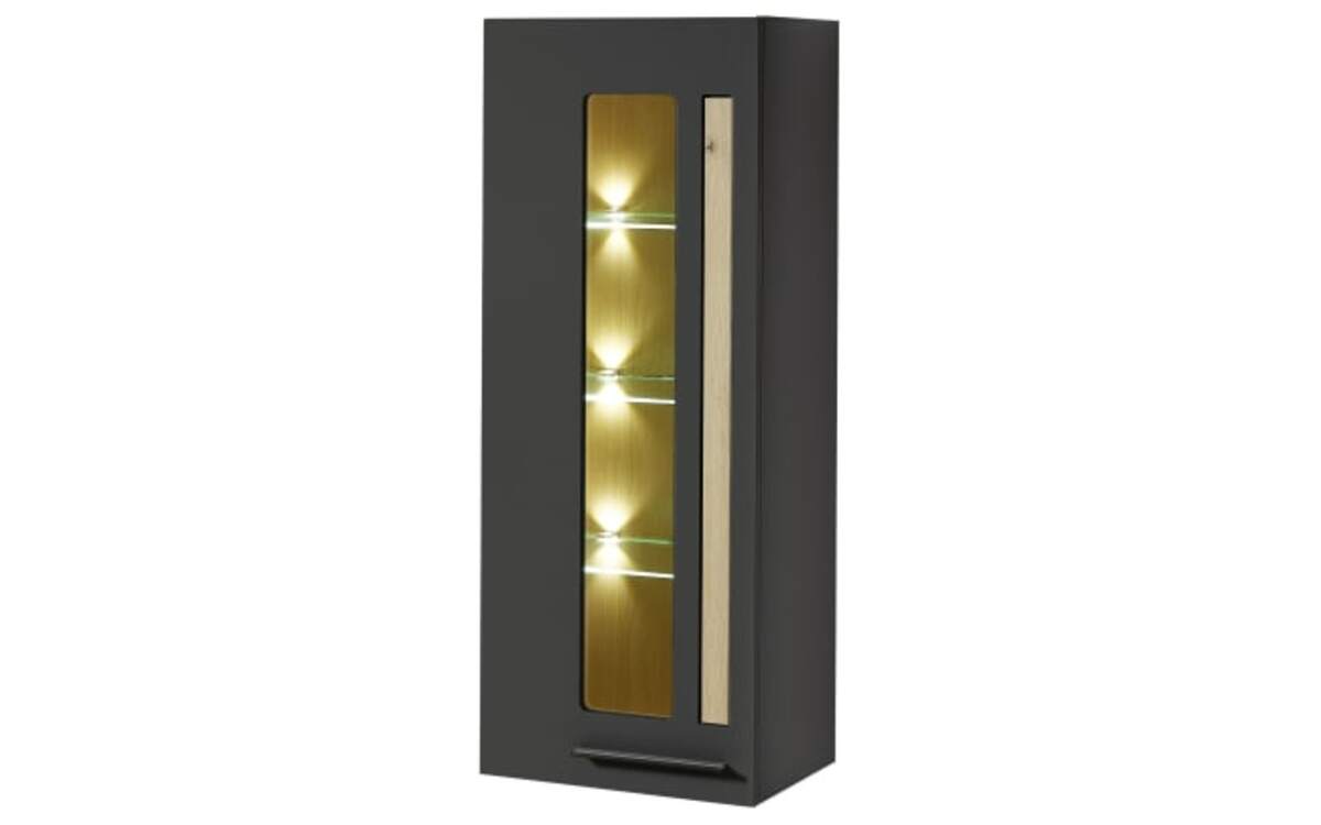 Bild 1 von Innostyle - Hängevitrine Loft-Two, graphit supermatt, inkl. LED-Beleuchtung