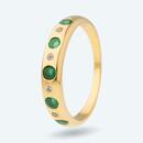 Bild 1 von Ring 925 Silber vergoldet Smaragd+Zirkon