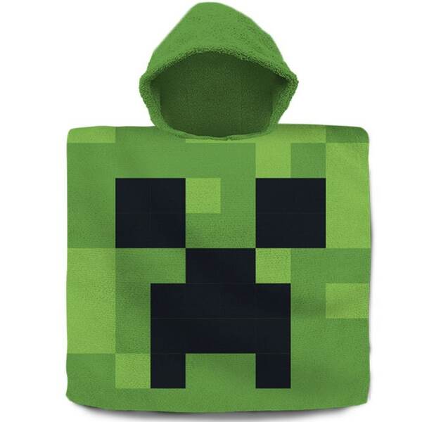 Bild 1 von Poncho Baumwolle Minecraft Kinder-Handtuch