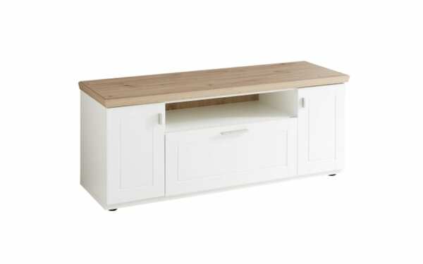 Bild 2 von Vito - Wohnwand Idamo, Tonweiss matt, Alteiche Nachbildung