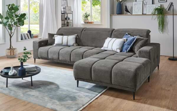 Bild 1 von outdoor (Gartenmöbel Mit Flair) - Wohnlandschaft Livorno, dunkelgrau, Ottomane rechts, inkl. Funktionen