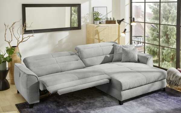 Bild 2 von Wohnlandschaft Double One, hellgrau, inkl. Funktionen