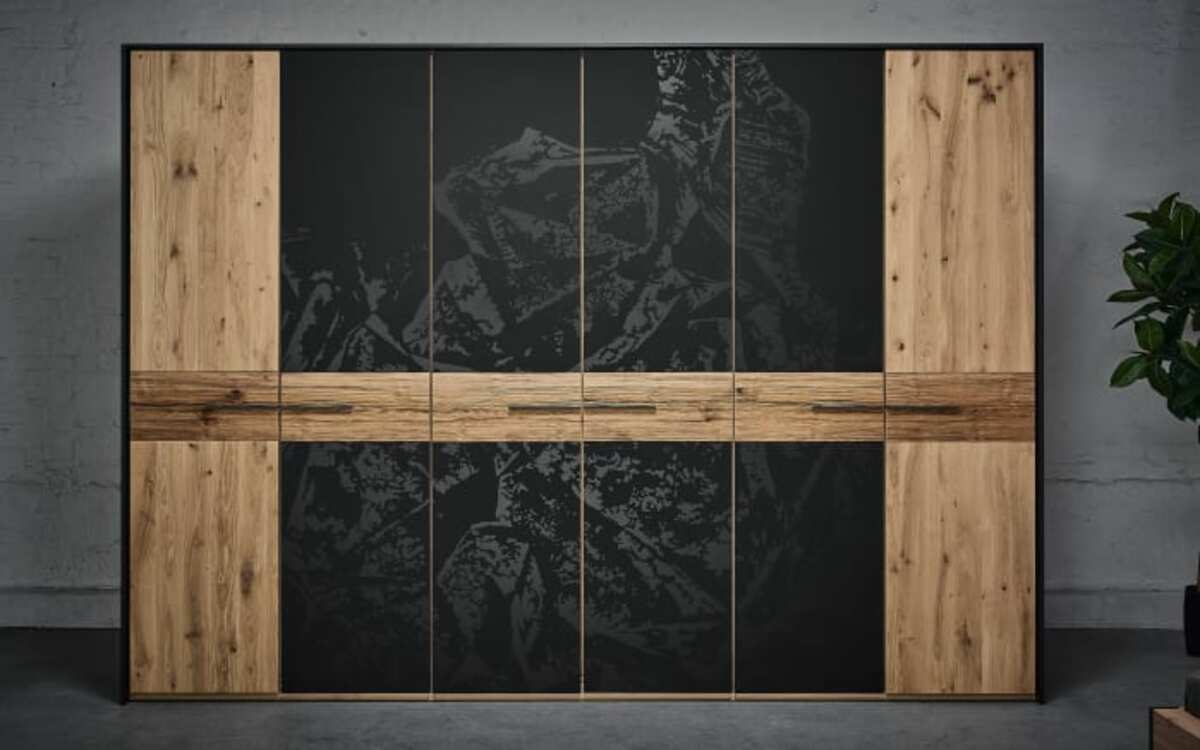 Bild 2 von Thielemeyer - Schlafzimmer Steel, Wildeiche gebürstet, 180 x 200 cm, Schrank 299 x 222 cm