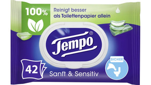 Tempo Feuchtes Toilettenpapier Sanft & Sensitiv Aloe Vera