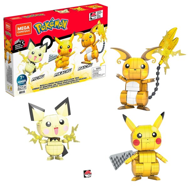 Bild 1 von Mega Construx Pokémon Trio Pichu, Pikachu, Raichu