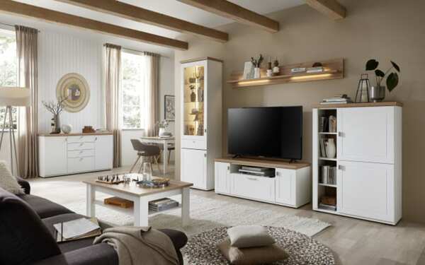 Bild 4 von Vito - Wohnwand Idamo, Tonweiss matt, Alteiche Nachbildung