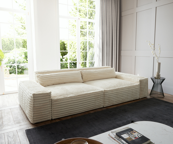 Bild 1 von Big-Sofa Sirpio XL 270x130 cm Plüschcord Beige