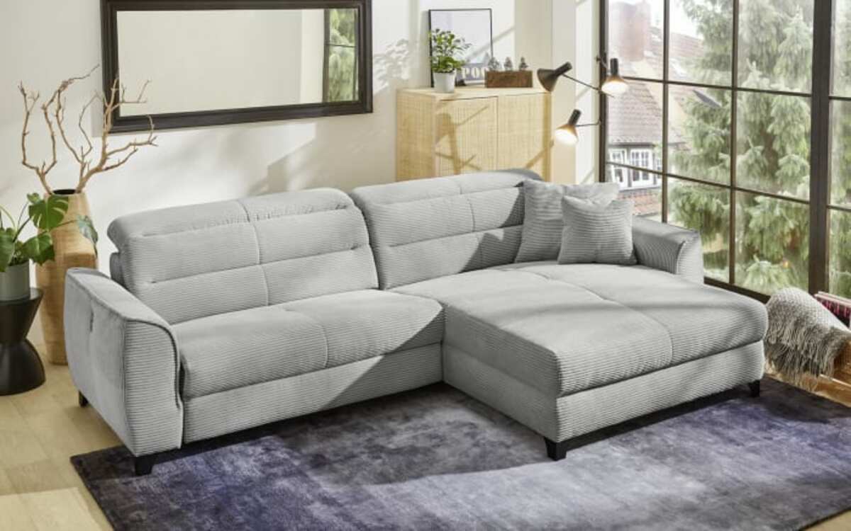 Bild 1 von Wohnlandschaft Double One, hellgrau, inkl. Funktionen