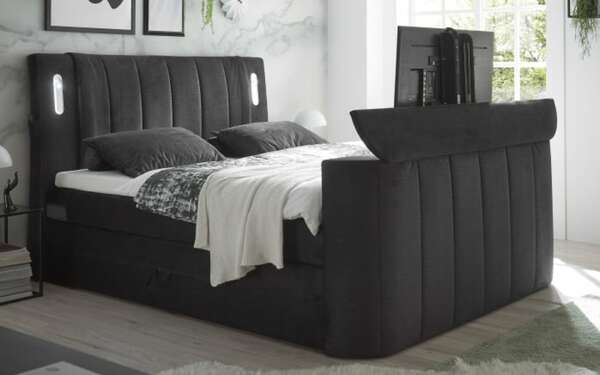 Bild 2 von Boxspringbett Houston 6, schwarz, 180 x 200 cm, inkl. TV-Lift