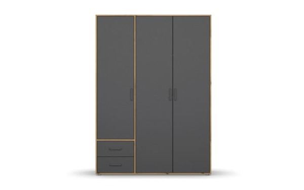 Bild 2 von Rauch - Drehtürenschrank Voyager, grau-metallic, 140 x 194 cm, inkl. 2 Schubkästen