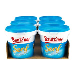 Bautzner Senf mittelscharf 1 Liter, 6er Pack